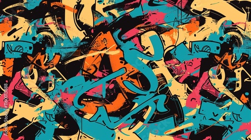 Wallpaper Mural Urban Graffiti pattern wallpaper Torontodigital.ca