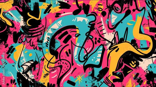 Wallpaper Mural Urban Graffiti pattern wallpaper Torontodigital.ca
