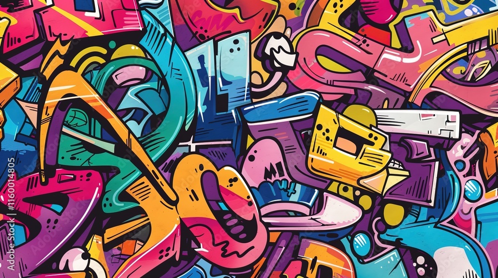Urban Graffiti pattern wallpaper Urban Graffiti pattern wallpaper