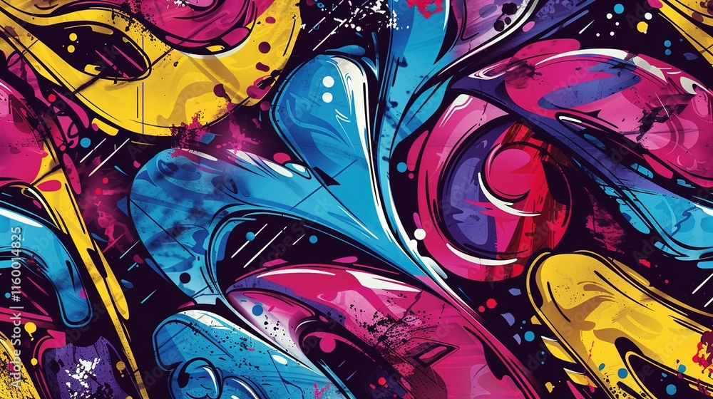 Obraz premium Urban Graffiti pattern wallpaper