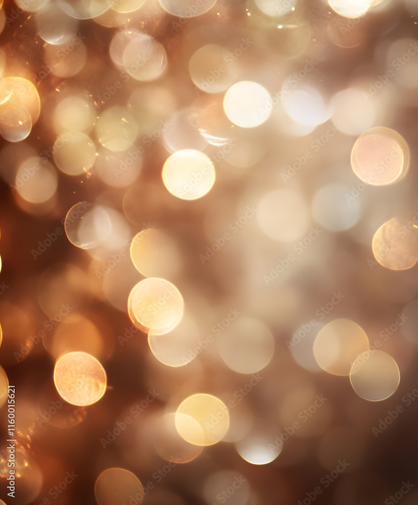 Abstract Golden Bokeh Background with Warm Glowing Light Circles for Festive Celebrations : Generative AI Abstract Golden Bokeh Background with Warm Glowing Light Circles for Festive Celebrations : Generative AI