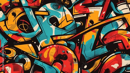 Wallpaper Mural Urban Graffiti pattern wallpaper Torontodigital.ca