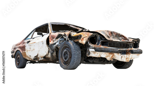 Abandoned Rusty Car in Poor Condition