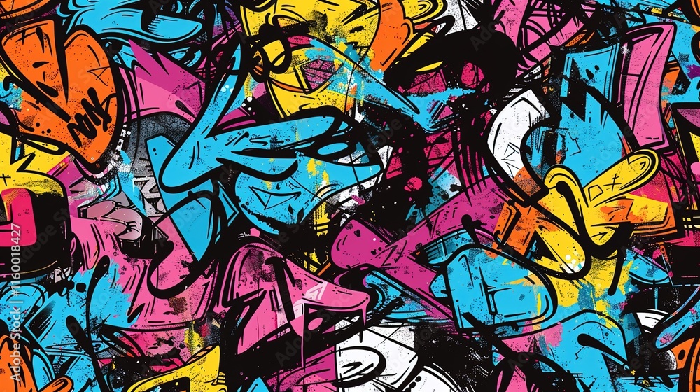 Urban Graffiti pattern wallpaper Urban Graffiti pattern wallpaper