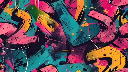 Wallpaper Mural Urban Graffiti pattern wallpaper Torontodigital.ca