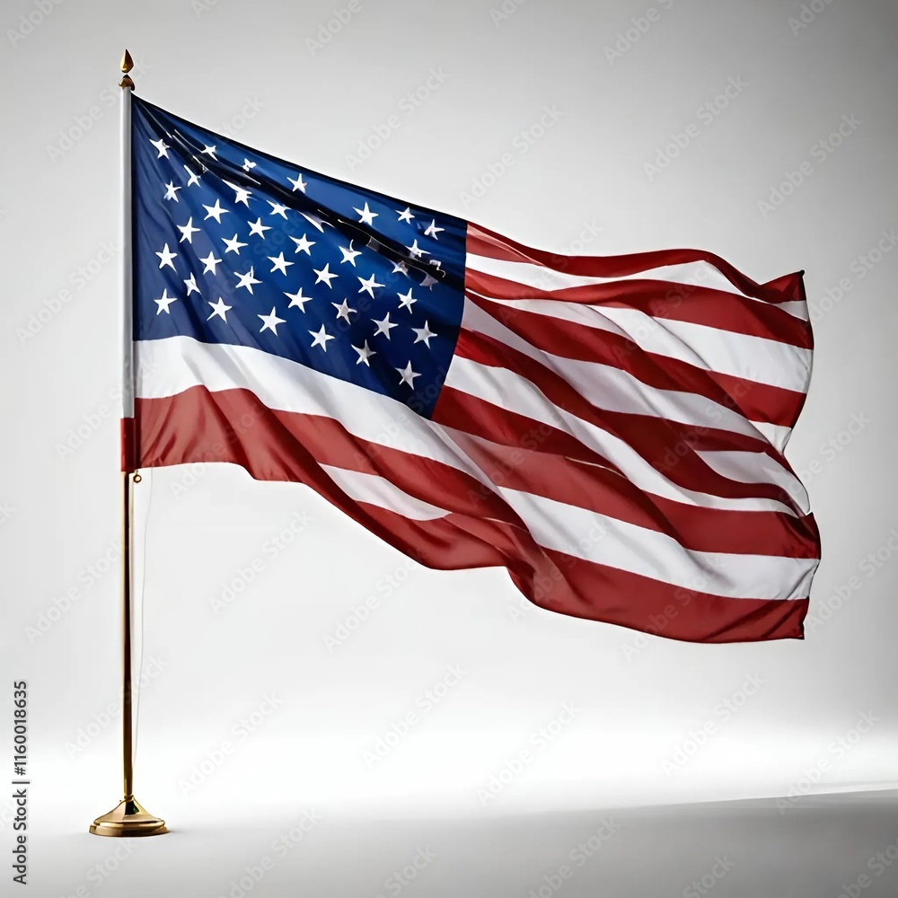 Obraz premium american flag waving