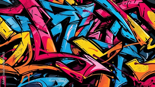 Wallpaper Mural Urban Graffiti pattern wallpaper Torontodigital.ca