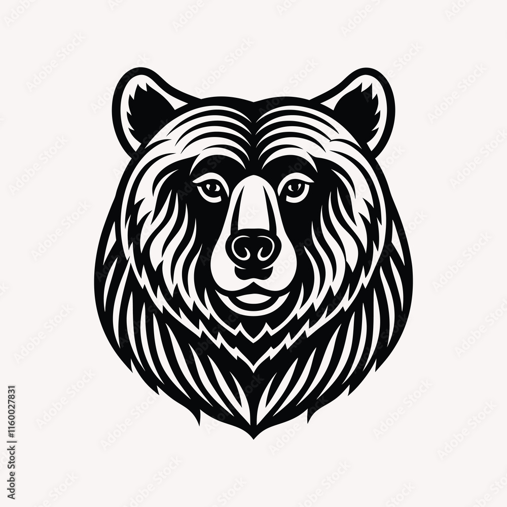 Intricate Bear Head Line Art Intricate Bear Head Line Art
