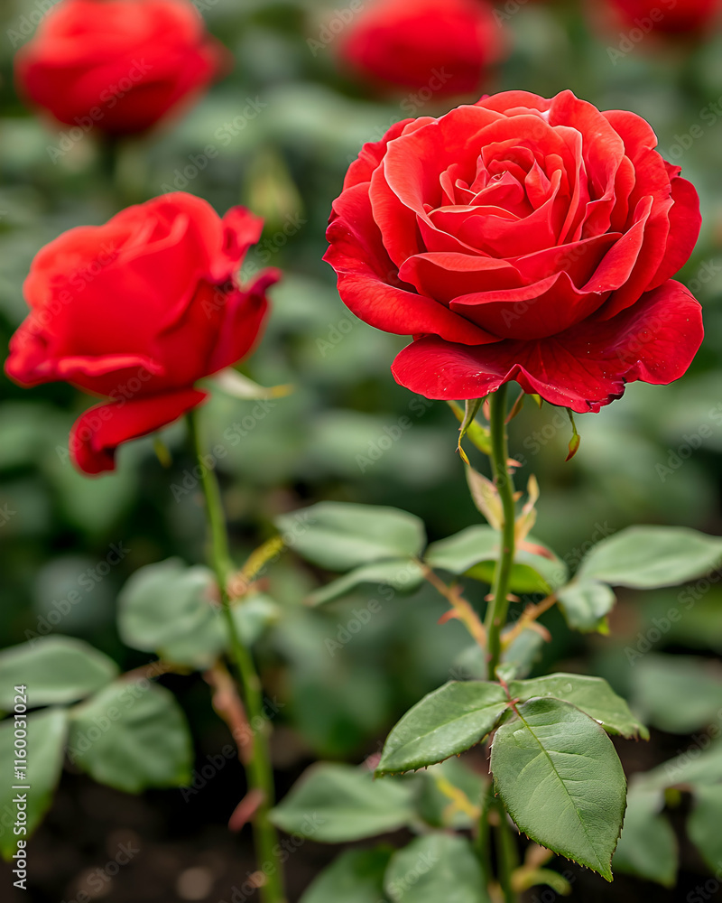 Blooming red roses garden nature photography outdoor close-up floral beauty Blooming red roses garden nature photography outdoor close-up floral beauty