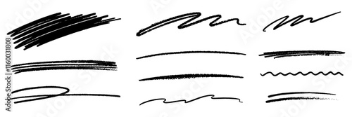 marker scribble line set