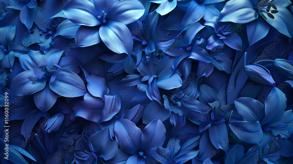 Monochromatic 3D Rendered Flower Background in Varying Shades of Gray Monochromatic 3D Rendered Flower Background in Varying Shades of Gray