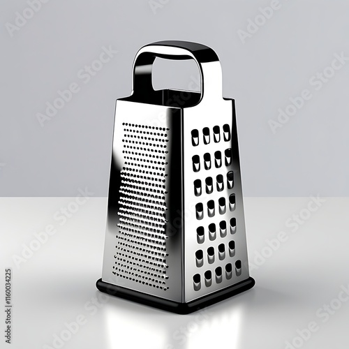 A Stainless Steel Box Grater Kitchen Utensil photo