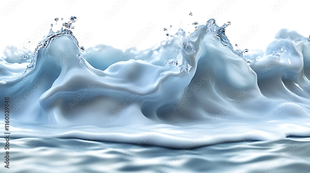 Liquid Waves Splashing Cream Texture Background Liquid Waves Splashing Cream Texture Background