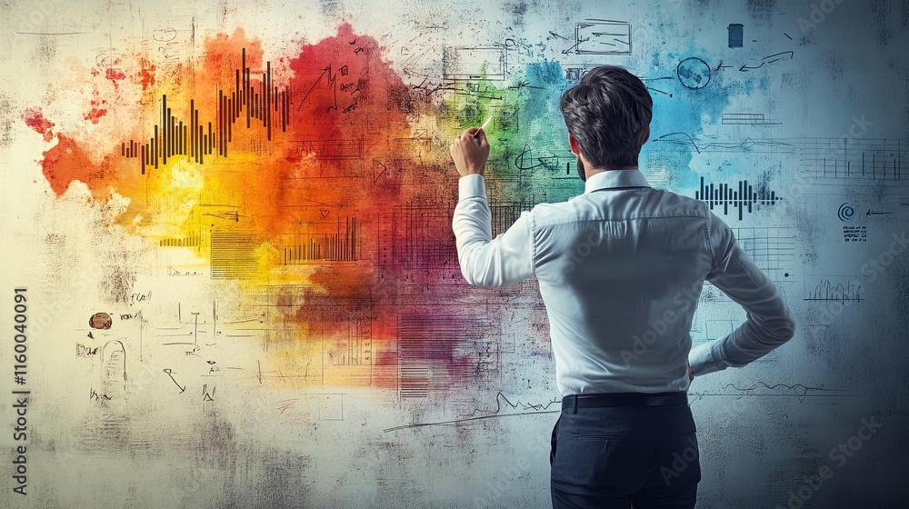 A business leader developing a 5-year plan, incorporating market disruption strategies. -- A business leader developing a 5-year plan, incorporating market disruption strategies. --