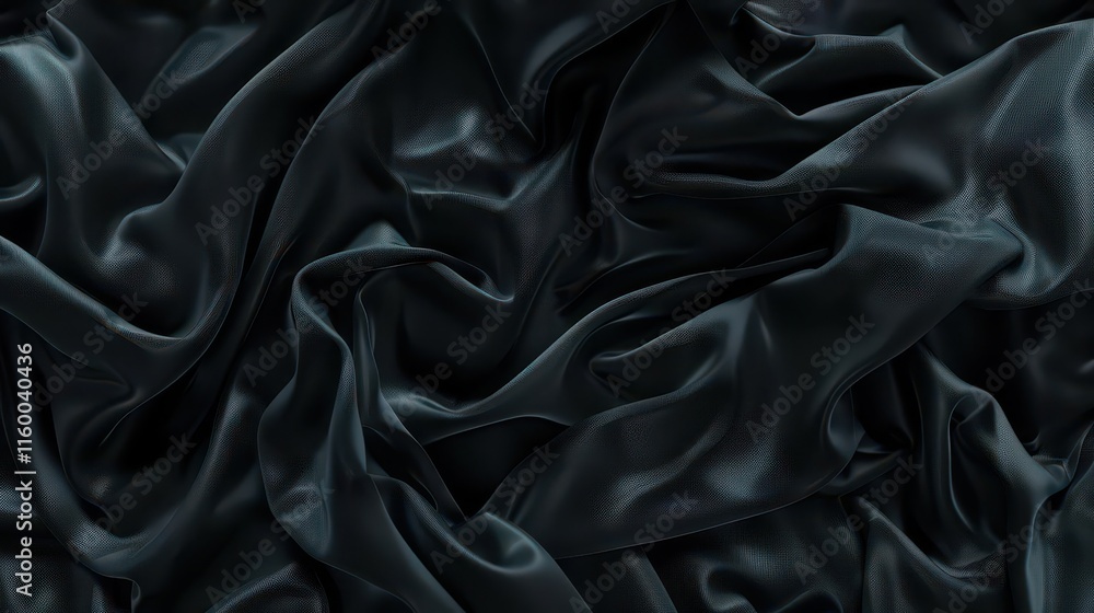 Fototapeta premium Midnight Symphony. A fusion of luxurious fabrics and intricate patterns in a dark color scheme.