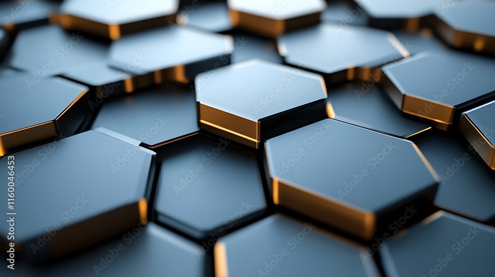 Abstract Hexagonal Pattern Metallic Surface Design Abstract Hexagonal Pattern Metallic Surface Design