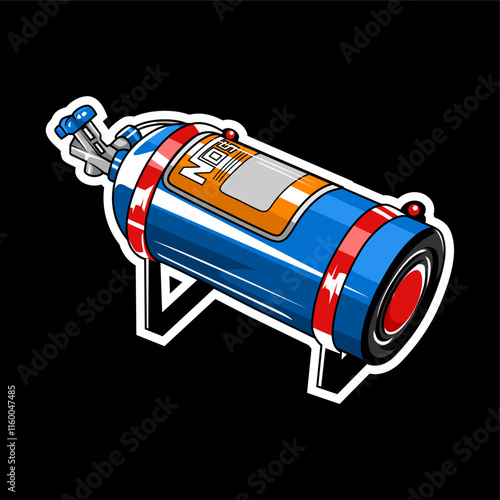 Nitrous vector illustration sticker design