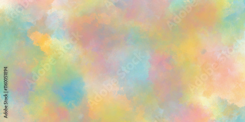 Brush stroked painting of colorful watercolor with holographic color, hand drawn stains watercolor texture, painted watercolor background design with paint and colorful stains.