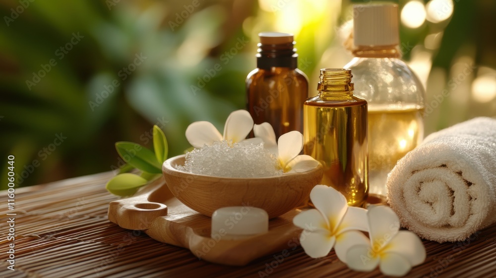 A tranquil aromatherapy spa with essential oils and massage tools, Aromatherapy tools and serene spa settings meticulously arranged, Relaxation sanctuary style A tranquil aromatherapy spa with essential oils and massage tools, Aromatherapy tools and serene spa settings meticulously arranged, Relaxation sanctuary style