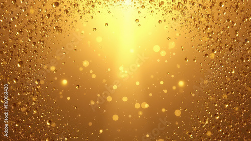 Wallpaper Mural Golden Liquid Bubbles, Sparkling Background - Luxury & Premium Torontodigital.ca