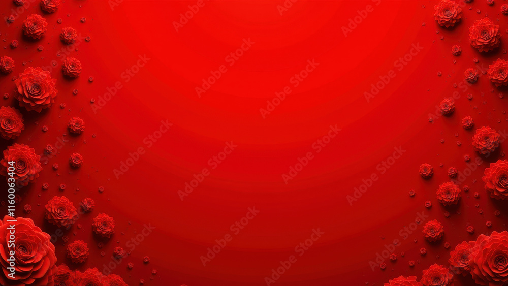 Red Rose Background: Romantic Floral Design - Minimalism Red Rose Background: Romantic Floral Design - Minimalism