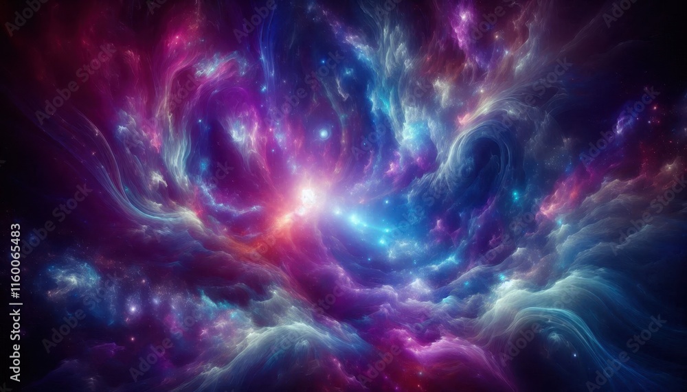 Abstract cosmic swirl, vibrant energy streams, pink and blue light trails, galactic background, starry space, dynamic motion, ethereal glow, celestial phenomenon, digital art, fantasy universe, spiral Abstract cosmic swirl, vibrant energy streams, pink and blue light trails, galactic background, starry space, dynamic motion, ethereal glow, celestial phenomenon, digital art, fantasy universe, spiral