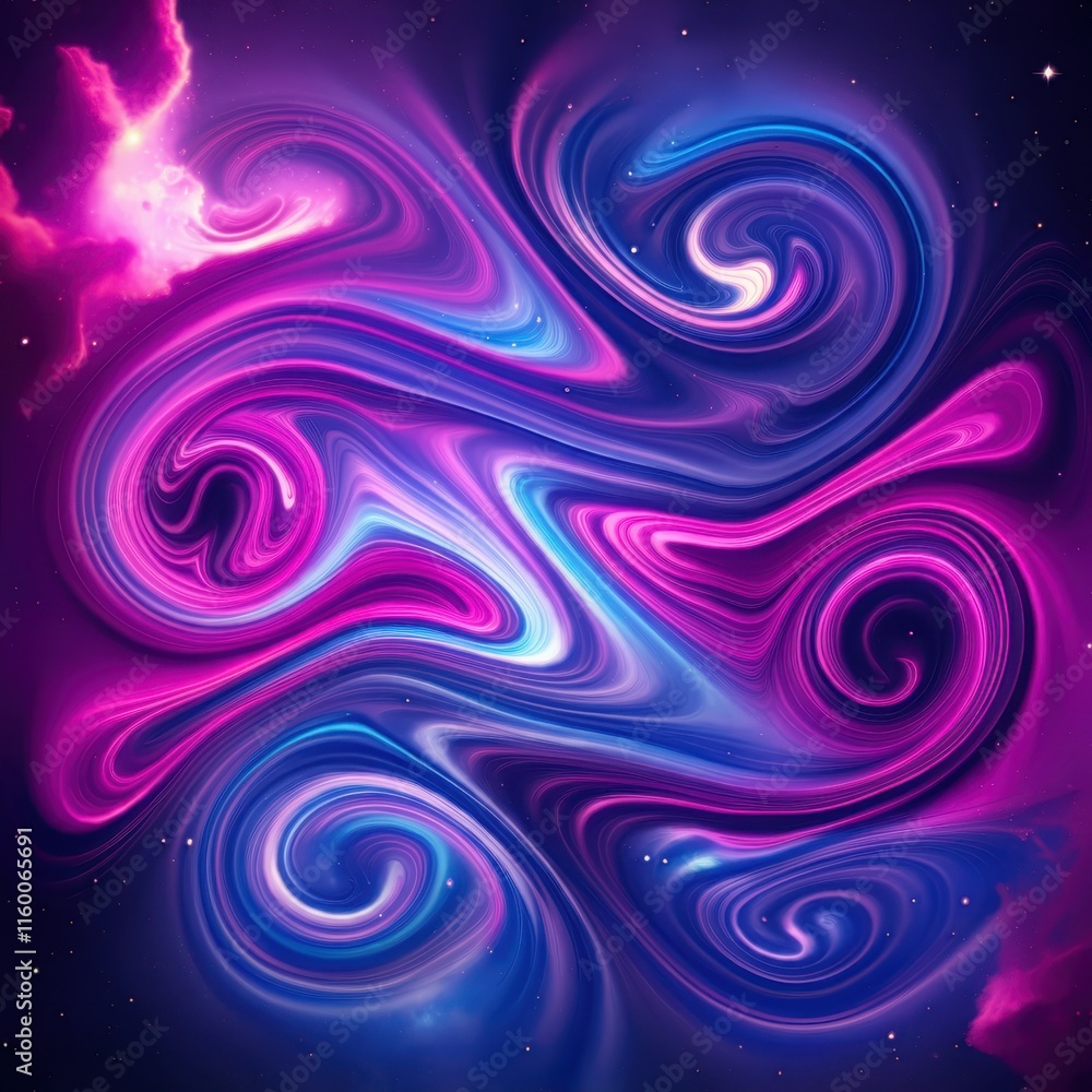 Abstract cosmic swirl, vibrant energy streams, pink and blue light trails, galactic background, starry space, dynamic motion, ethereal glow, celestial phenomenon, digital art, fantasy universe, spiral Abstract cosmic swirl, vibrant energy streams, pink and blue light trails, galactic background, starry space, dynamic motion, ethereal glow, celestial phenomenon, digital art, fantasy universe, spiral