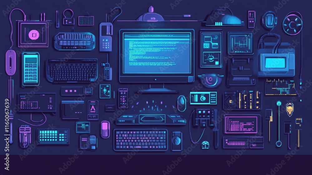 Programming banner web icon vector illustration concept with icon of computer, develop, source code, algorithm, data, technology and security Programming banner web icon vector illustration concept with icon of computer, develop, source code, algorithm, data, technology and security