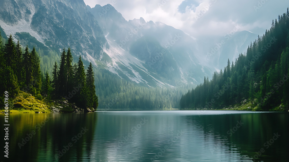 Fototapeta premium lake in the mountains