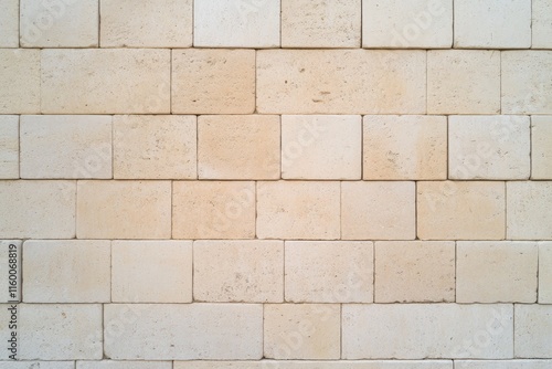 Wallpaper Mural Elegant Light Beige Stone Wall Pattern. A Timeless Architectural Design. Torontodigital.ca