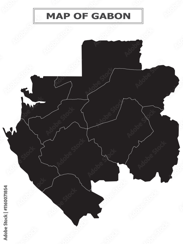 Obraz premium African Countries Geography Political map. Political map of country with capital, province or state capital, major cities and town.