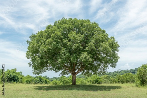 Majestic Tree Under a Beautiful Sky: A Tranquil Nature Scene