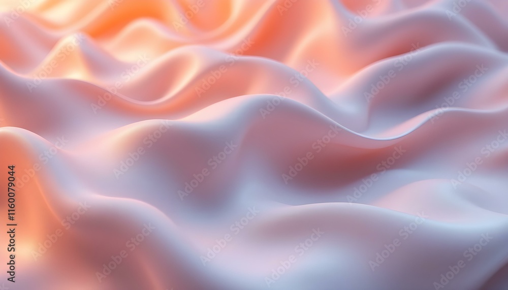 Obraz premium Abstract background with smooth lines in orange and beige colors. Abstract watercolor painting with wavy lines and warm colors. Abstract background with flowing waves in shades of orange, pink