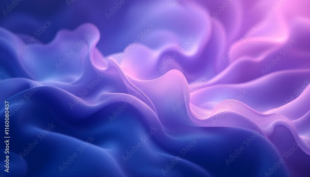 Fototapeta premium Abstract gradient background. Ultraviolet glow on a dark abstract background. 3d rendering abstract background of colorful neon wavy lines glowing in the dark modern simple wallpaper design
