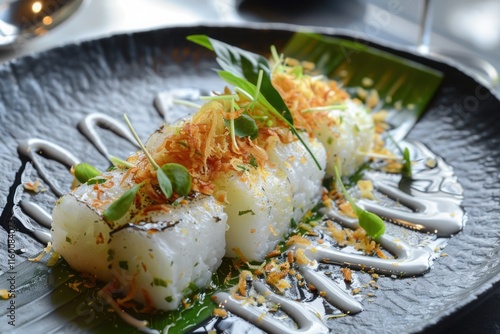 Delicious Vietnamese Banh Beo: Steamed Rice Cakes with Crispy Shallots and Herbs photo