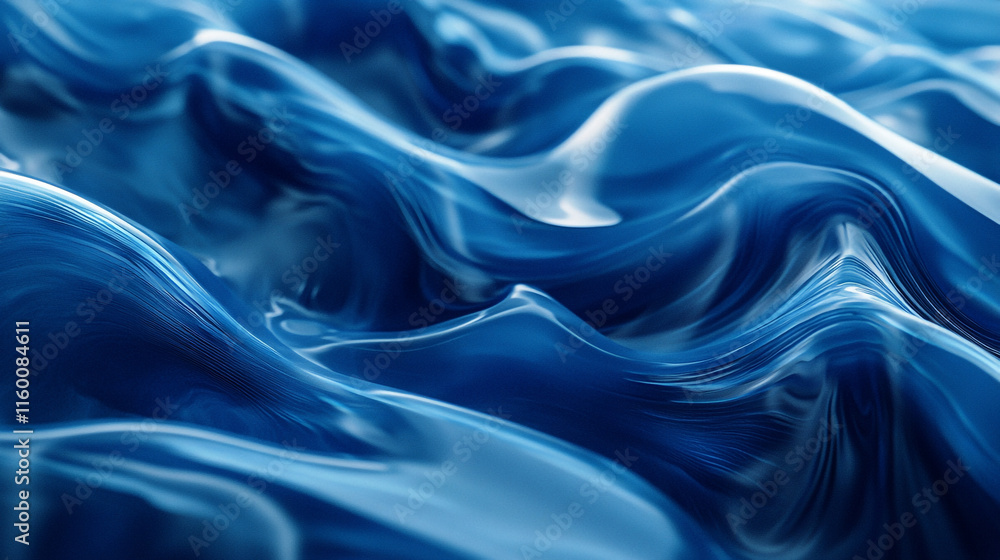 Silken Waves: The Elegance of Flowing Blue Liquid Textures. A captivating depiction of smooth, silky blue textures in motion, evoking the appearance of liquid metal or flowing fabric Silken Waves: The Elegance of Flowing Blue Liquid Textures. A captivating depiction of smooth, silky blue textures in motion, evoking the appearance of liquid metal or flowing fabric