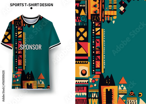 Sports jersey and background Design