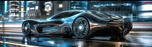 Sleek and Stylish Modern Car. Automotive design concept