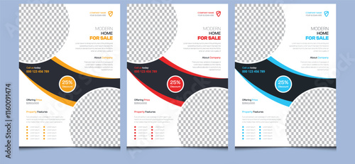 Editable elegant clean creative modern corporate professional company business construction real estate property sale building home house sale minimal flyer design template dark blue combination.