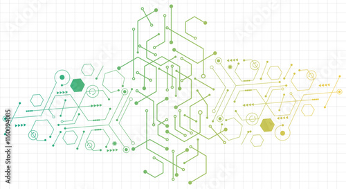 Circuit technology background with hi-tech digital data connection system and computer electronic design