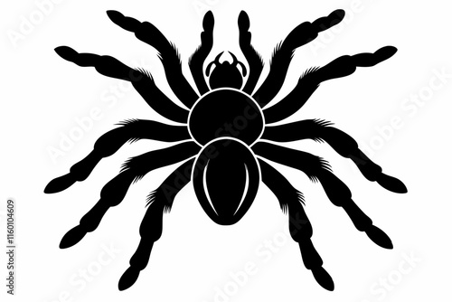 Tarantula Images and Vectors isolated on white. Spider Silhouette Vector. Black spider silhouette vector on white background

 photo