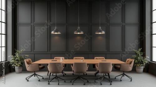 Boutiquestyle bank meeting room with plush seating, artistic decor, and intimate lighting, boutique conference room, chic, intimate design photo