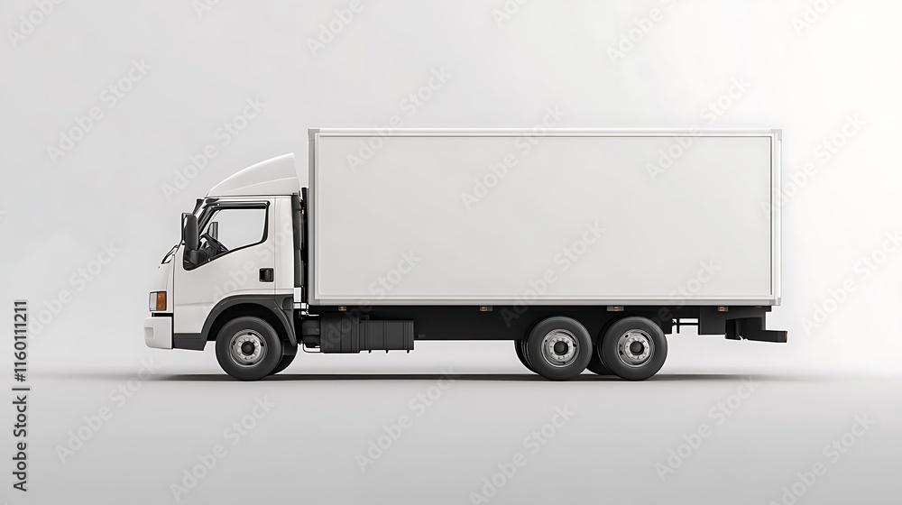 Delivery truck transporting goods urban area high-quality image Delivery truck transporting goods urban area high-quality image