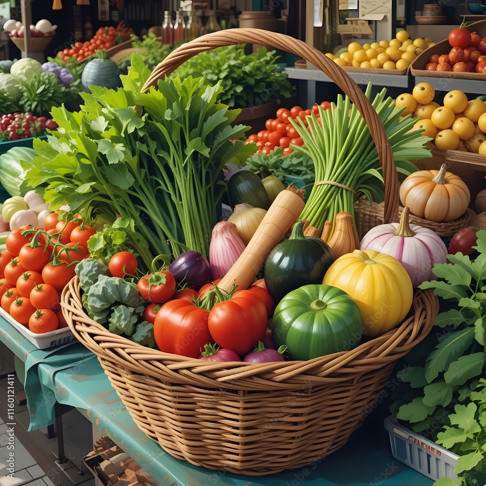 Crop of vegetables piled on the earth Crop of vegetables piled on the earth