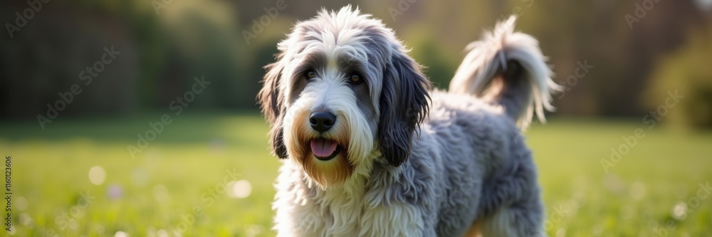 Gentle Old English Sheepdog Portrait Outdoors on a Sunny Day Cute and Fluffy Dog Ideal for Pet Lovers Dog Breeders and Animal Related Projects Gentle Old English Sheepdog Portrait Outdoors on a Sunny Day Cute and Fluffy Dog Ideal for Pet Lovers Dog Breeders and Animal Related Projects