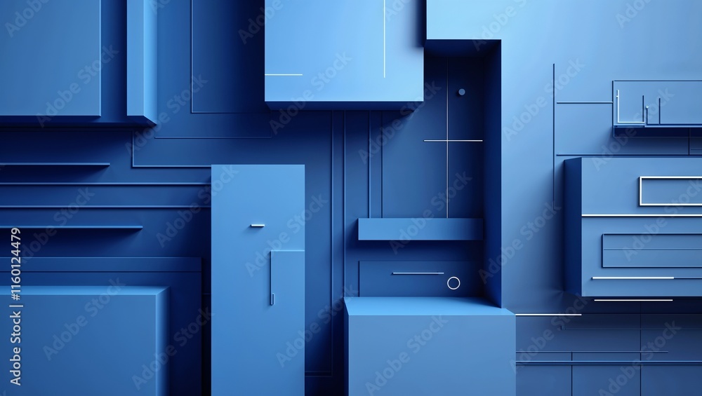 Minimalistic blue abstract background with geometric lines Minimalistic blue abstract background with geometric lines