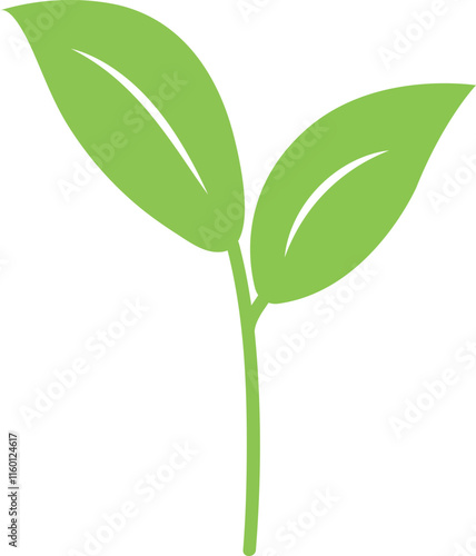  Simple Green Sprout Leaf  Simple Vector Illustration