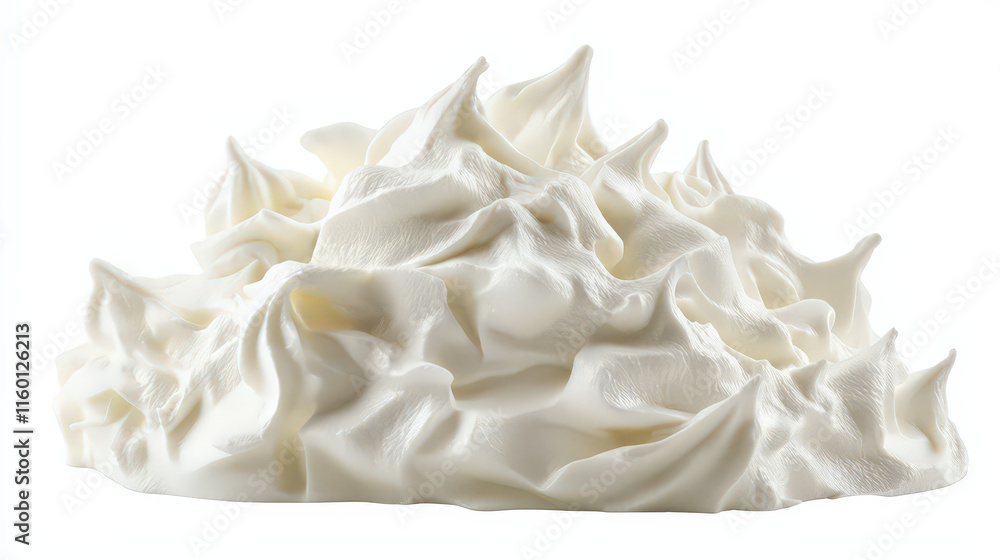 A mound of fine white flour, with soft peaks and a slightly textured surface. The flour should appear fluffy and fresh, creating a natural, inviting look, isolated on a white background A mound of fine white flour, with soft peaks and a slightly textured surface. The flour should appear fluffy and fresh, creating a natural, inviting look, isolated on a white background