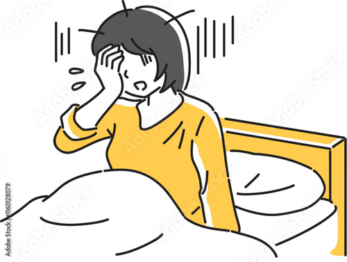 体調不良で苦しむ女性