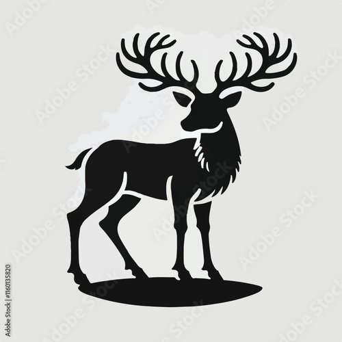 Deer silhouette vector image